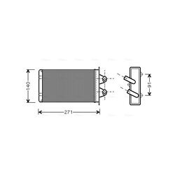 Výmenník tepla vnútorného kúrenia AVA QUALITY COOLING FTA6186