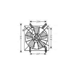 Ventilátor chladenia motora AVA QUALITY COOLING HD7510