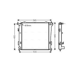 Chladič motora AVA QUALITY COOLING HY2181