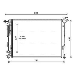 Chladič motora AVA QUALITY COOLING HY2283