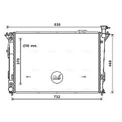 Chladič motora AVA QUALITY COOLING HY2352