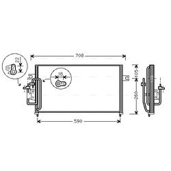 Kondenzátor klimatizácie AVA QUALITY COOLING HY5059