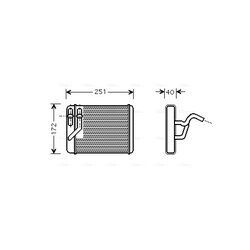 Výmenník tepla vnútorného kúrenia AVA QUALITY COOLING HY6120