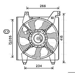 Ventilátor chladenia motora AVA QUALITY COOLING HY7538