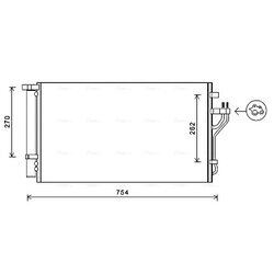 Kondenzátor klimatizácie AVA QUALITY COOLING HYA5279D