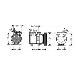 Kompresor klimatizácie AVA QUALITY COOLING HYK199