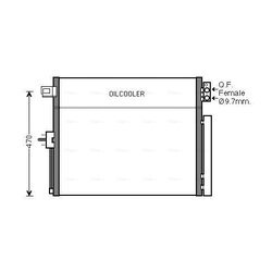 Kondenzátor klimatizácie AVA QUALITY COOLING JE5061D