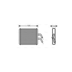 Výmenník tepla vnútorného kúrenia AVA QUALITY COOLING KA6044