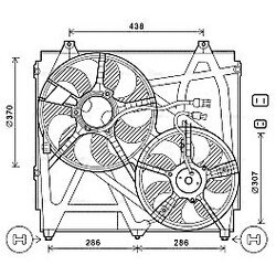 Ventilátor chladenia motora AVA QUALITY COOLING KA7530