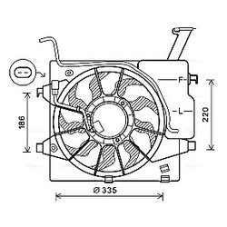 Ventilátor chladenia motora AVA QUALITY COOLING KA7536