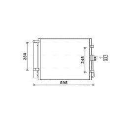 Kondenzátor klimatizácie AVA QUALITY COOLING KAA5150D