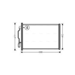 Kondenzátor klimatizácie AVA QUALITY COOLING MSA5605