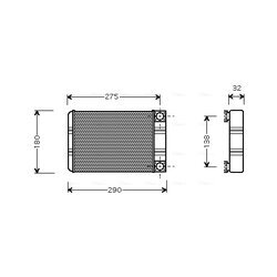 Výmenník tepla vnútorného kúrenia AVA QUALITY COOLING MSA6312