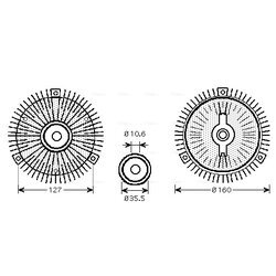 Spojka ventilátora chladenia AVA QUALITY COOLING MSC417