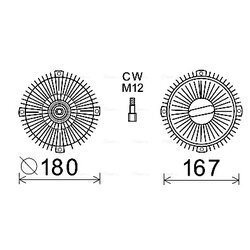 Spojka ventilátora chladenia AVA QUALITY COOLING MSC524