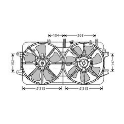 Ventilátor chladenia motora AVA QUALITY COOLING MZ7519