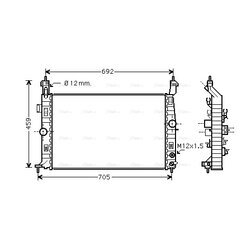 Chladič motora AVA QUALITY COOLING OL2582