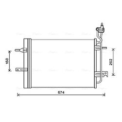 Kondenzátor klimatizácie AVA QUALITY COOLING OL5620D