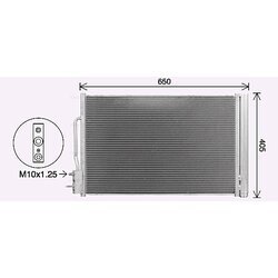 Kondenzátor klimatizácie AVA QUALITY COOLING OL5709D