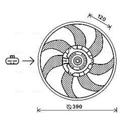 Ventilátor chladenia motora AVA QUALITY COOLING OL7652