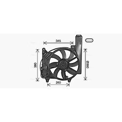 Ventilátor chladenia motora AVA QUALITY COOLING OL7744