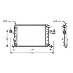 Chladič motora AVA QUALITY COOLING OLA2304