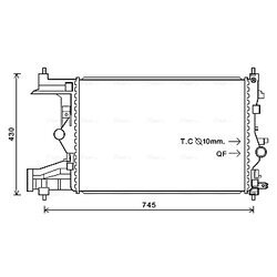 Chladič motora AVA QUALITY COOLING OLA2484