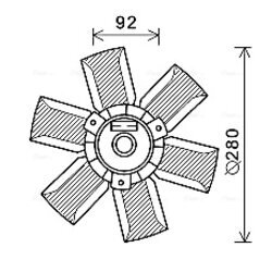 Ventilátor chladenia motora AVA QUALITY COOLING SA7023