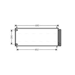 Kondenzátor klimatizácie AVA QUALITY COOLING TO5406D