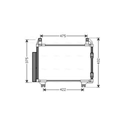 Kondenzátor klimatizácie AVA QUALITY COOLING TOA5404D