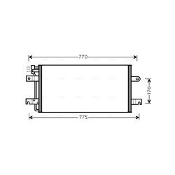 Kondenzátor klimatizácie AVA QUALITY COOLING VN5197