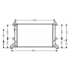 Chladič motora AVA QUALITY COOLING VNA2155