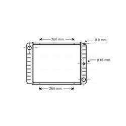 Chladič motora AVA QUALITY COOLING VO2038