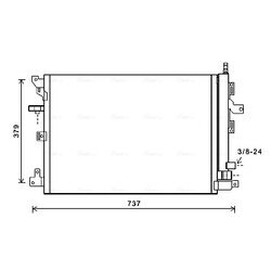 Kondenzátor klimatizácie AVA QUALITY COOLING VOA5152D