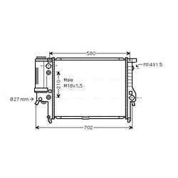 Chladič motora AVA QUALITY COOLING BW2122