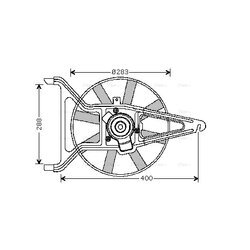 Ventilátor chladenia motora AVA QUALITY COOLING CN7542