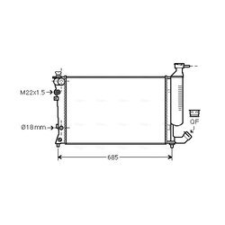 Chladič motora AVA QUALITY COOLING CNA2156