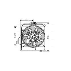 Ventilátor chladenia motora AVA QUALITY COOLING CR7504