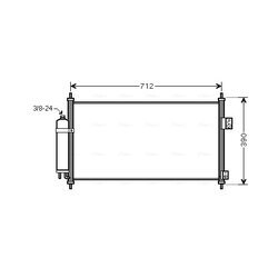 Kondenzátor klimatizácie AVA QUALITY COOLING DN5263D