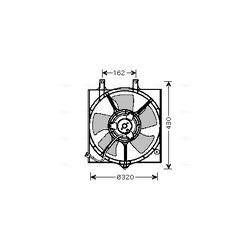 Ventilátor chladenia motora AVA QUALITY COOLING DN7522