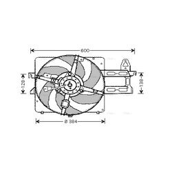 Ventilátor chladenia motora AVA QUALITY COOLING FD7534