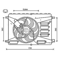 Ventilátor chladenia motora AVA QUALITY COOLING FD7556