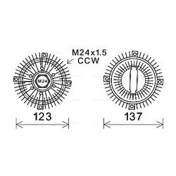 Spojka ventilátora chladenia AVA QUALITY COOLING FDC449