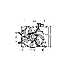 Ventilátor chladenia motora AVA QUALITY COOLING FT7286