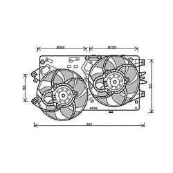 Ventilátor chladenia motora AVA QUALITY COOLING FT7554