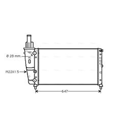 Chladič motora AVA QUALITY COOLING FTA2140