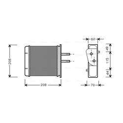 Výmenník tepla vnútorného kúrenia AVA QUALITY COOLING FTA6150