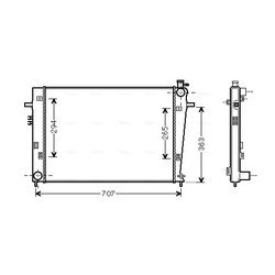 Chladič motora AVA QUALITY COOLING HY2204