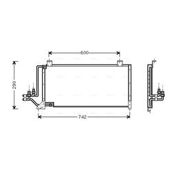 Kondenzátor klimatizácie AVA QUALITY COOLING JE5006