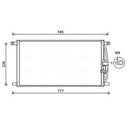 Kondenzátor klimatizácie AVA QUALITY COOLING JR5004